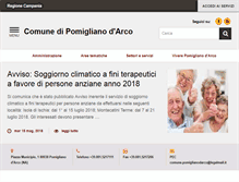 Tablet Screenshot of comune.pomiglianodarco.gov.it
